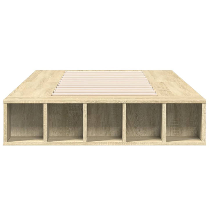 sengeramme 90x200 cm konstrueret træ sonoma-eg