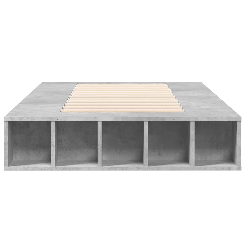 sengeramme 90x200 cm konstrueret træ betongrå