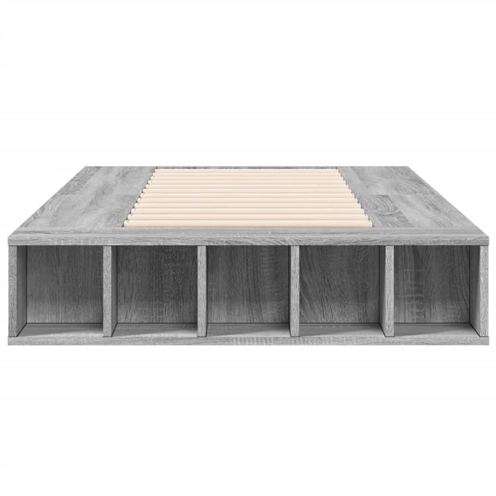 sengeramme 90x200 cm konstrueret træ grå sonoma-eg