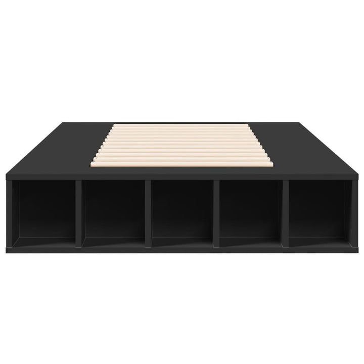 sengeramme 90x190 cm konstrueret træ sort