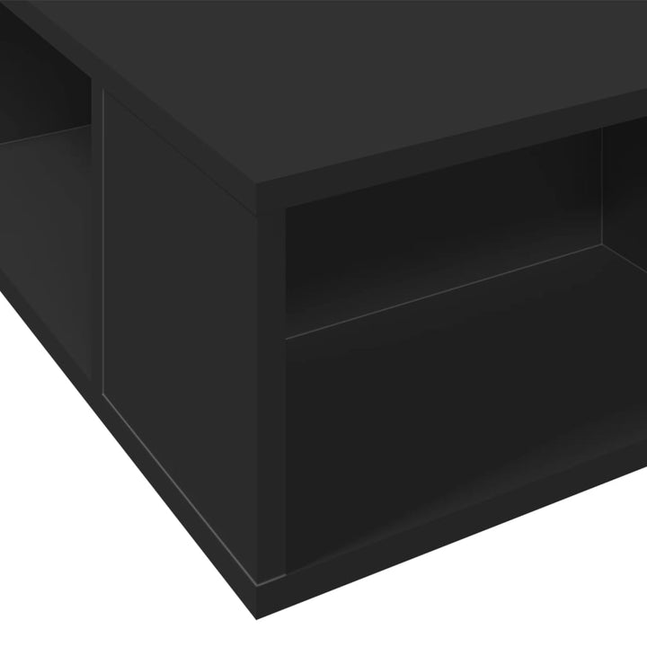sengeramme 90x190 cm konstrueret træ sort