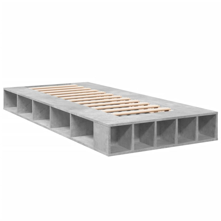 sengeramme 90x190 cm konstrueret træ betongrå