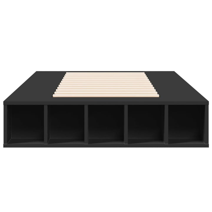 sengeramme 75x190 cm konstrueret træ sort