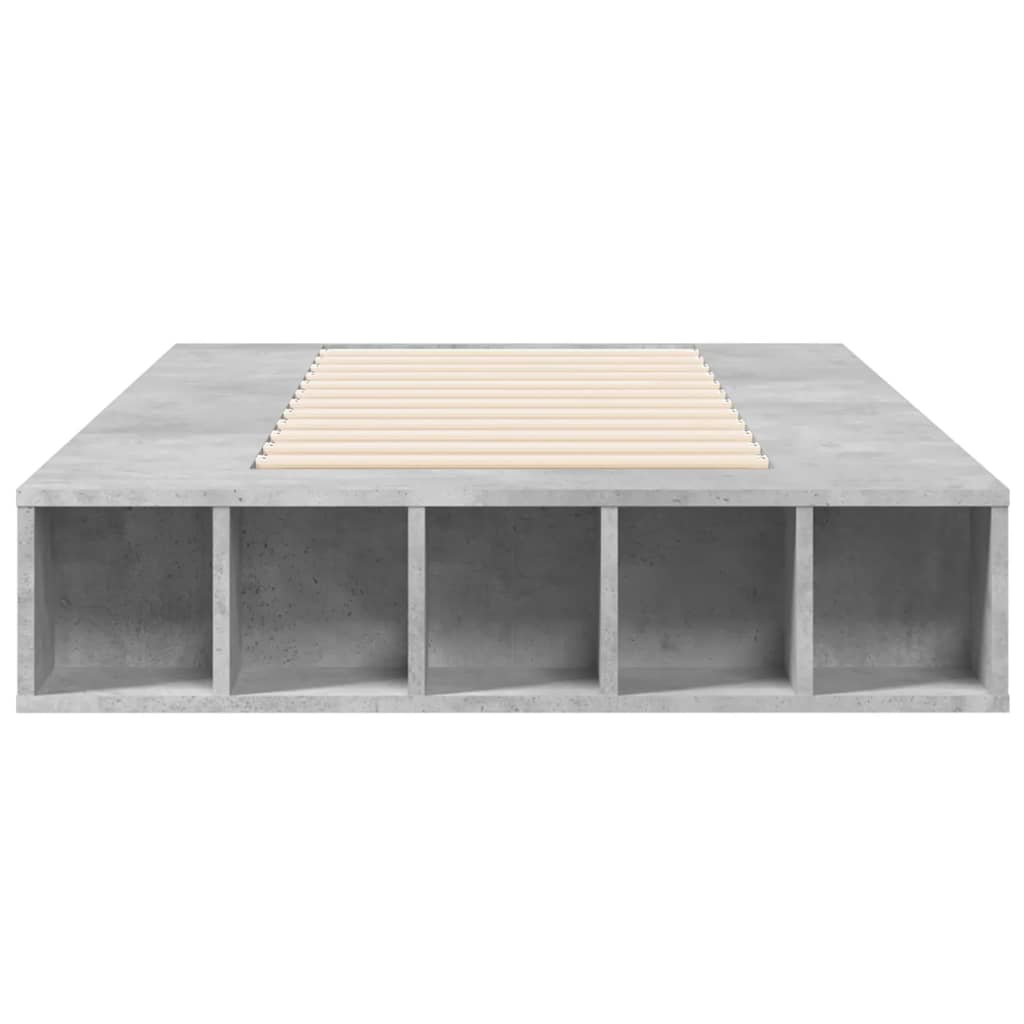 sengeramme 75x190 cm konstrueret træ betongrå
