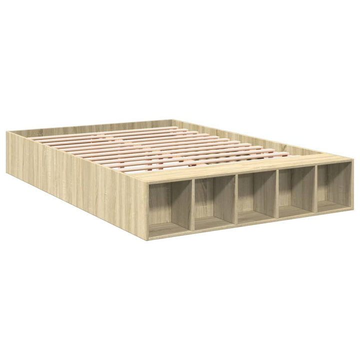 sengestel 120x190 cm konstrueret træ sonoma-eg