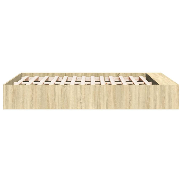 sengestel 120x190 cm konstrueret træ sonoma-eg