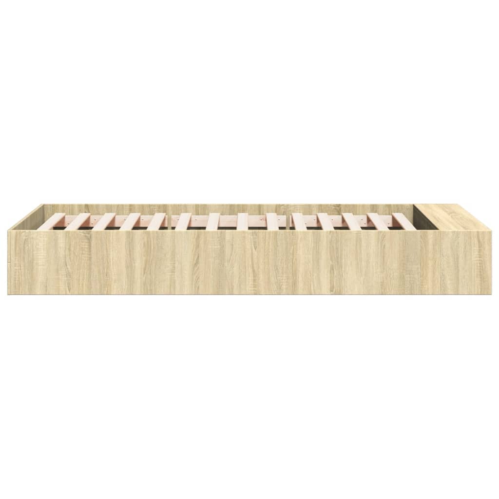 sengeramme 100x200 cm konstrueret træ sonoma-eg