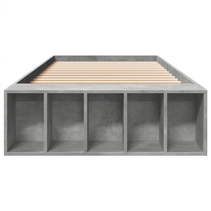 sengeramme 100x200 cm konstrueret træ betongrå