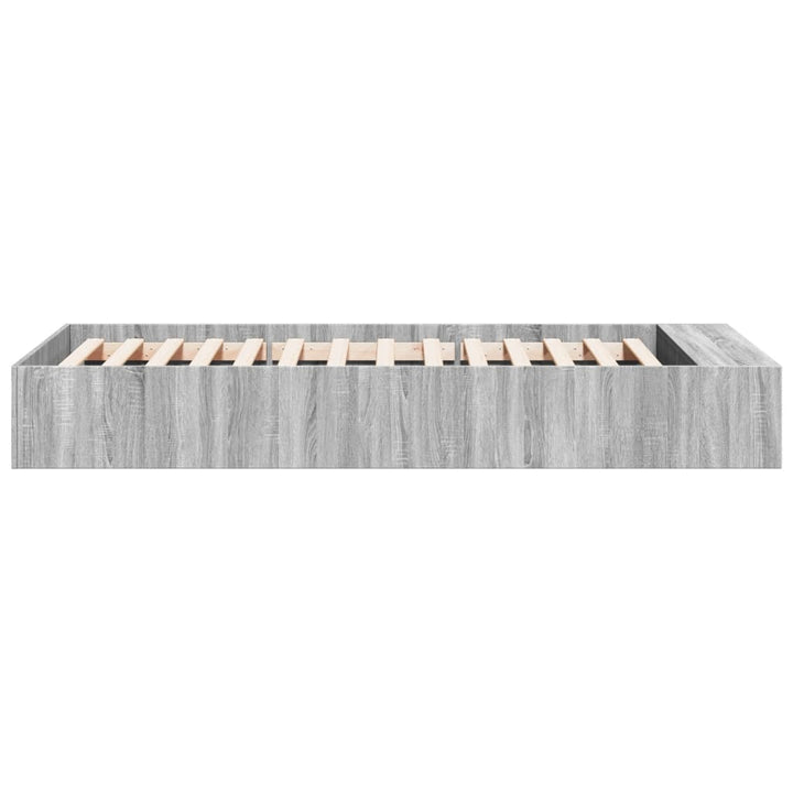 sengeramme 100x200 cm konstrueret træ grå sonoma-eg