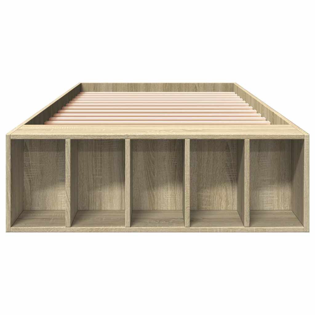 sengeramme 90x200 cm konstrueret træ sonoma-eg