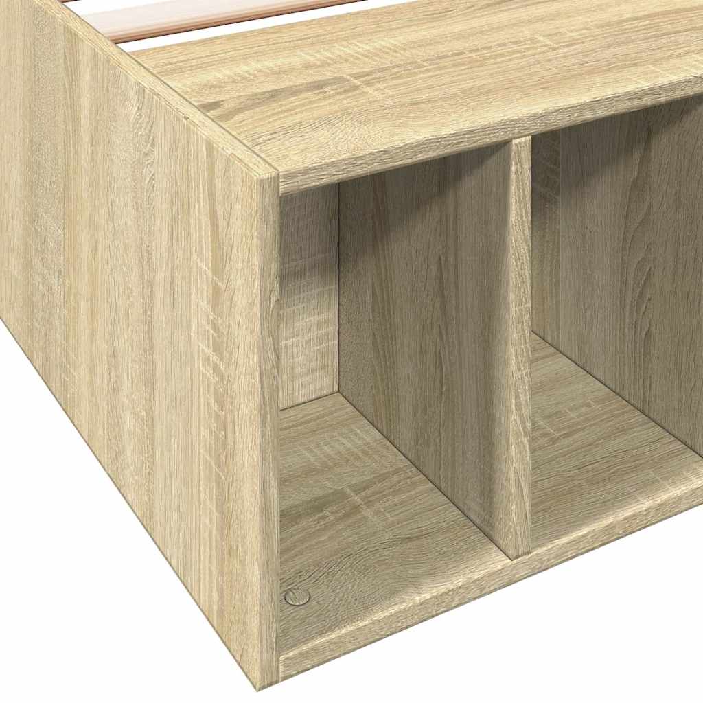 sengeramme 90x200 cm konstrueret træ sonoma-eg