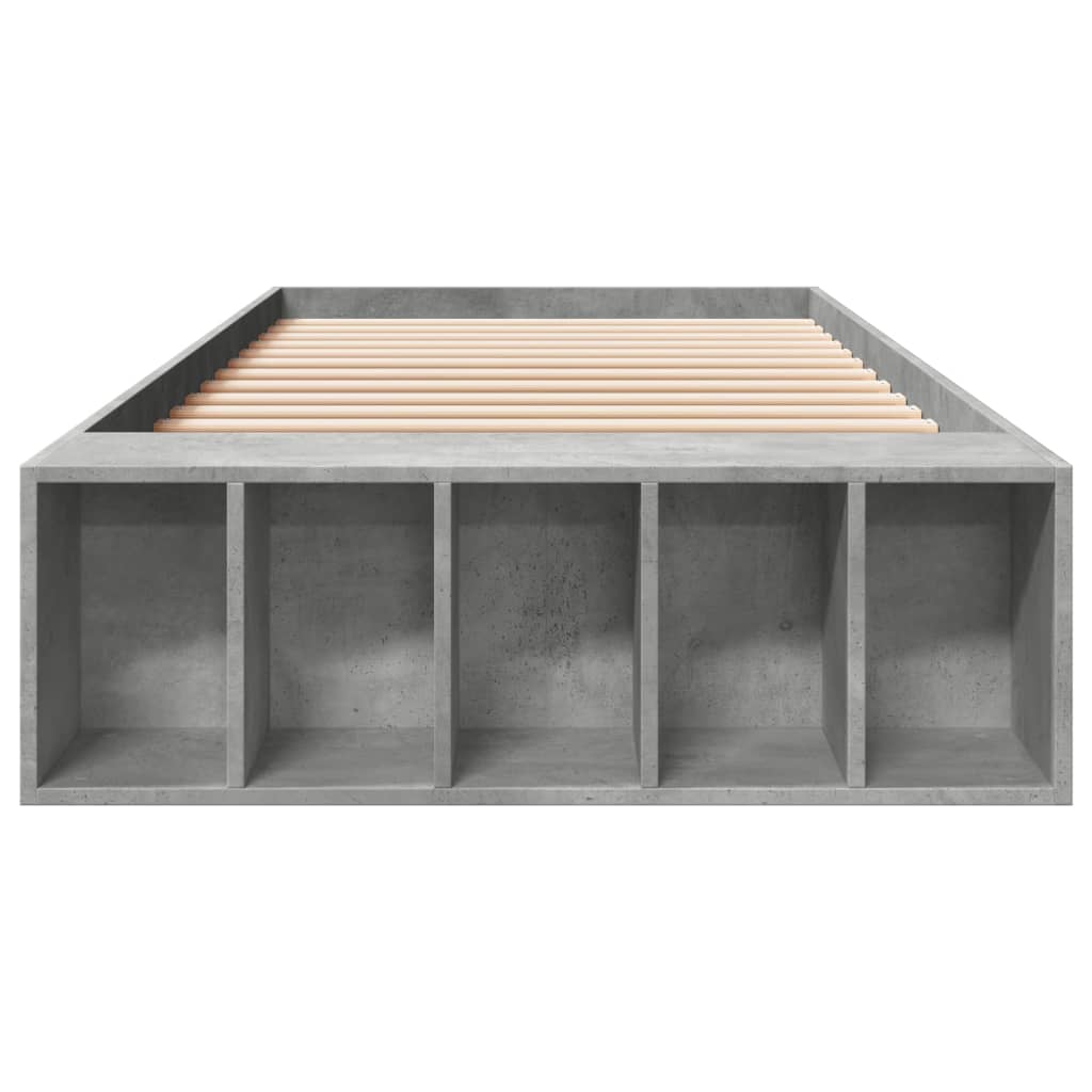 sengeramme 90x200 cm konstrueret træ betongrå