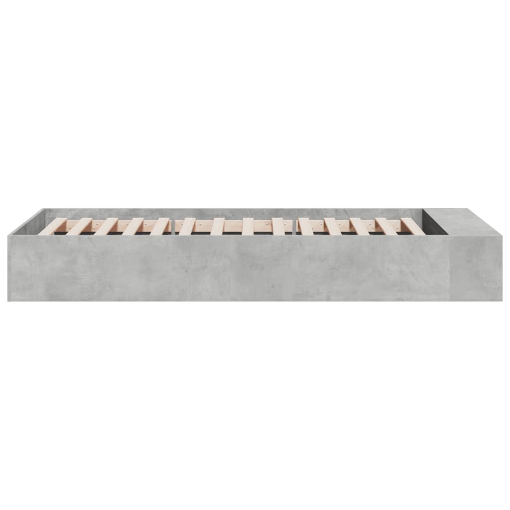 sengeramme 90x200 cm konstrueret træ betongrå