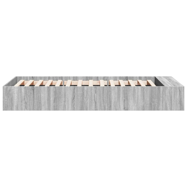 sengeramme 90x200 cm konstrueret træ grå sonoma-eg