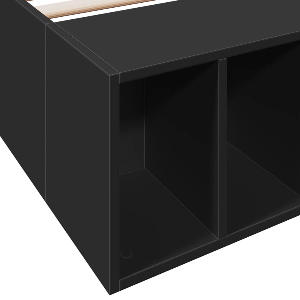 sengeramme 90x190 cm konstrueret træ sort