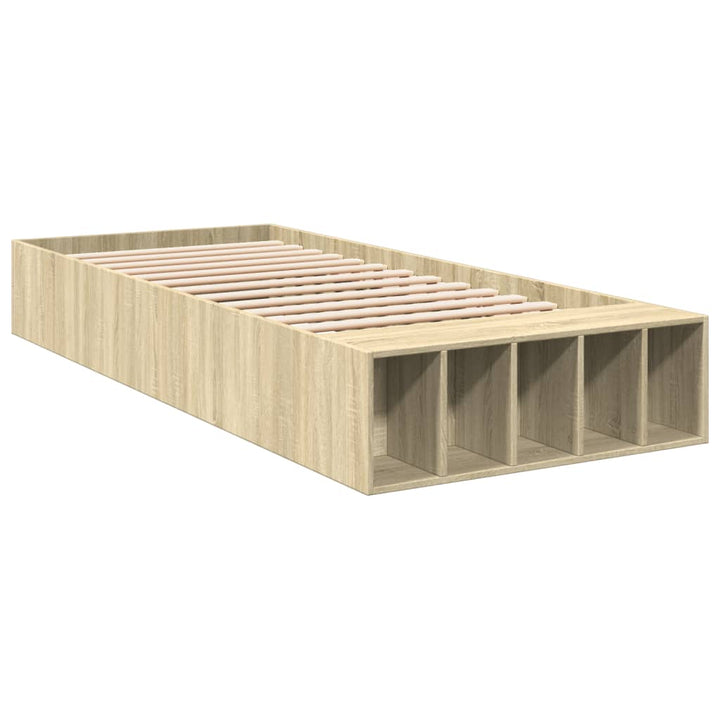 sengeramme 90x190 cm konstrueret træ sonoma-eg
