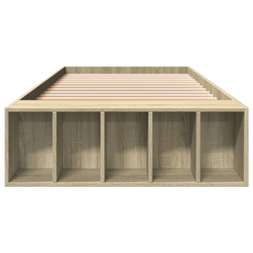 sengeramme 90x190 cm konstrueret træ sonoma-eg