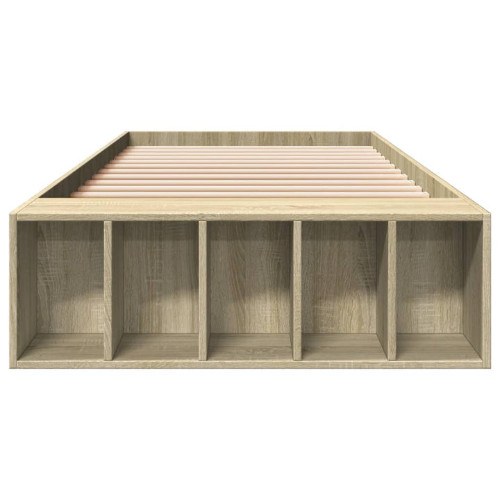 sengeramme 90x190 cm konstrueret træ sonoma-eg
