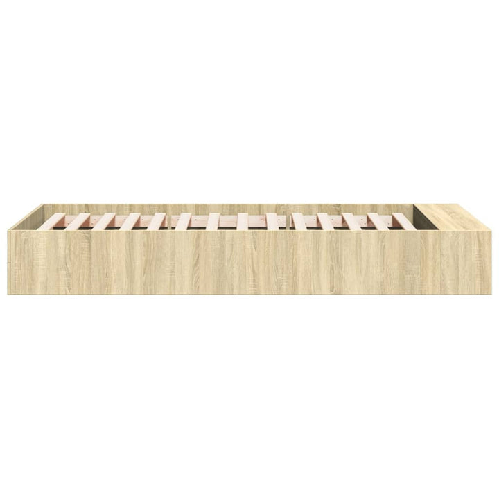 sengeramme 90x190 cm konstrueret træ sonoma-eg