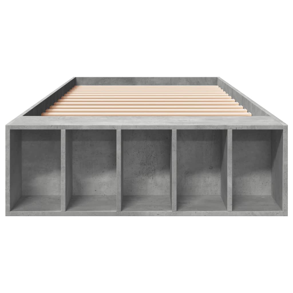 sengeramme 90x190 cm konstrueret træ betongrå