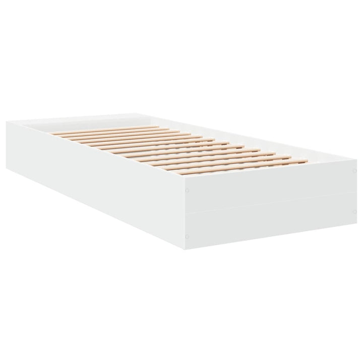 sengeramme 75x190 cm konstrueret træ hvid