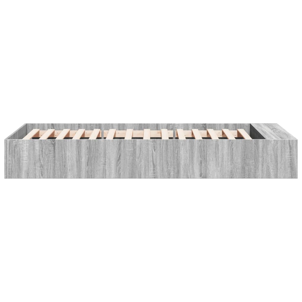 sengeramme 75x190 cm konstrueret træ grå sonoma-eg