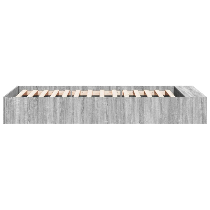 sengeramme 75x190 cm konstrueret træ grå sonoma-eg