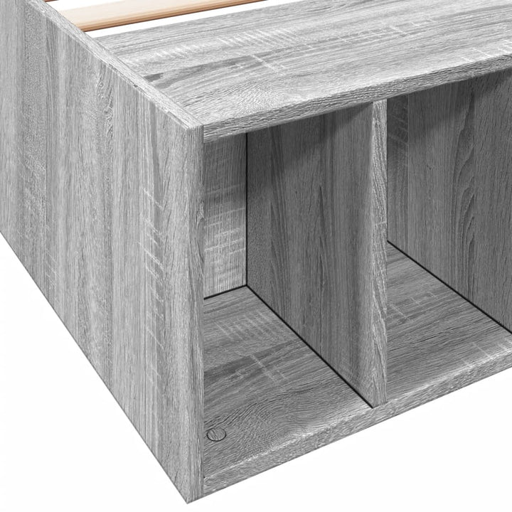 sengeramme 75x190 cm konstrueret træ grå sonoma-eg
