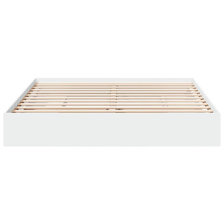 sengeramme med skuffer 200x200 cm konstrueret træ hvid