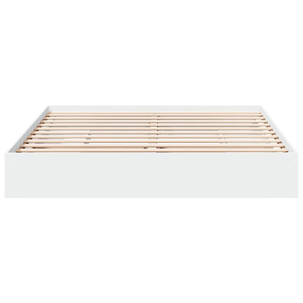 sengeramme med skuffer 180x200 cm konstrueret træ hvid