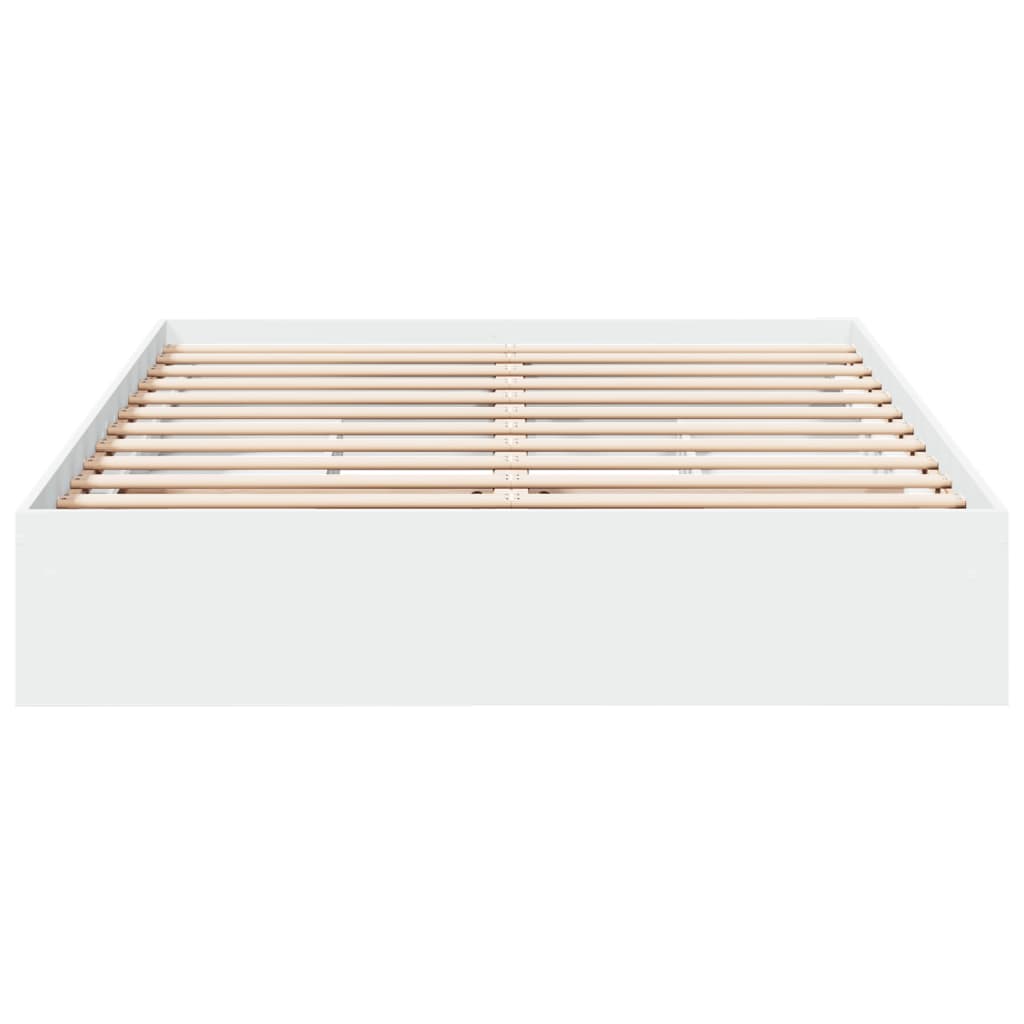 sengeramme med skuffer 150x200 cm konstrueret træ hvid