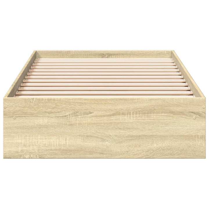sengeramme med skuffer 90x200 cm konstrueret træ sonoma-eg