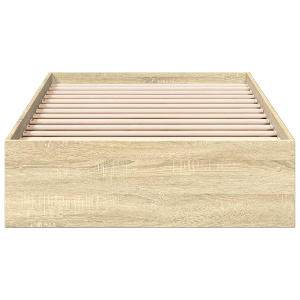 sengeramme med skuffer 90x190 cm konstrueret træ sonoma-eg