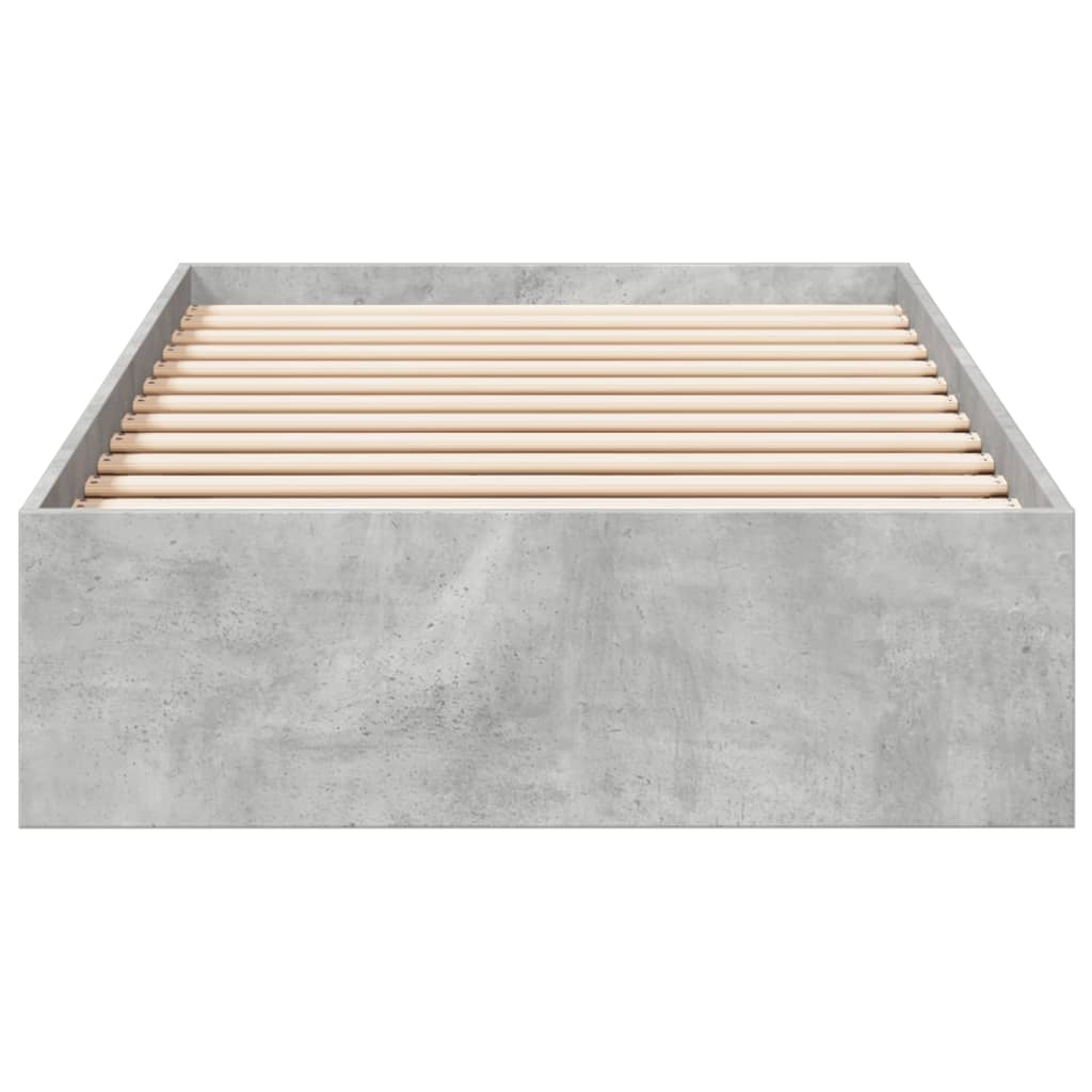 sengeramme med skuffer 90x190 cm konstrueret træ betongrå