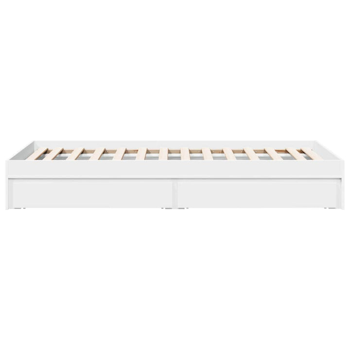 sengeramme med skuffer 75x190 cm konstrueret træ hvid
