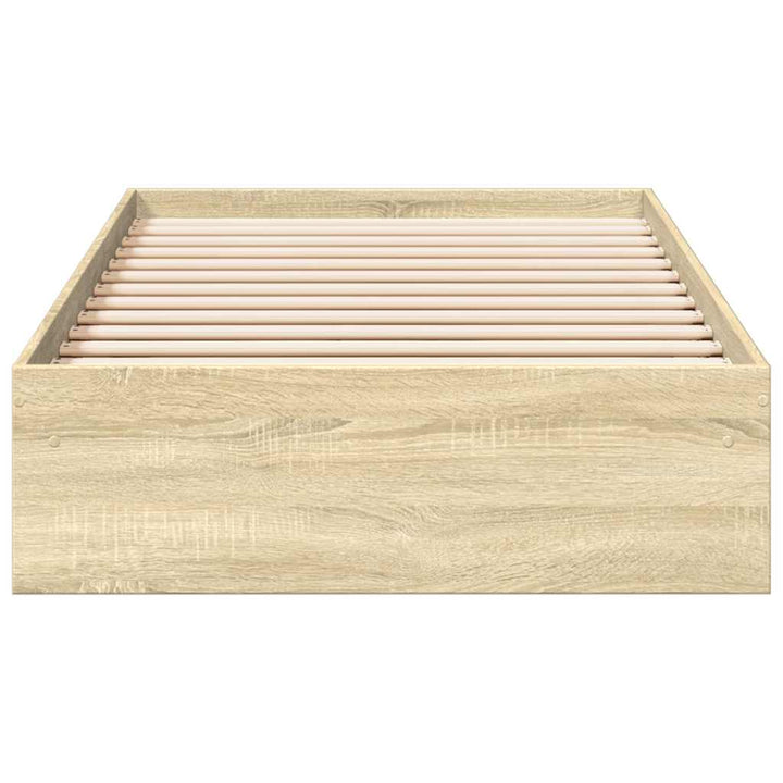 sengeramme med skuffer 75x190 cm konstrueret træ sonoma-eg