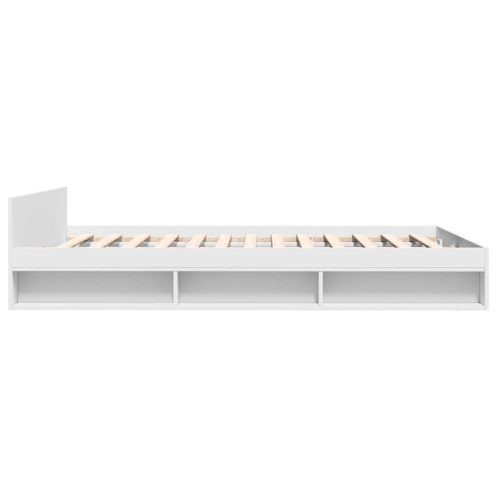 sengeramme med skuffer 120x190 cm konstrueret træ hvid