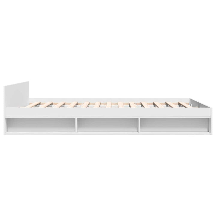 sengeramme med skuffer 120x190 cm konstrueret træ hvid