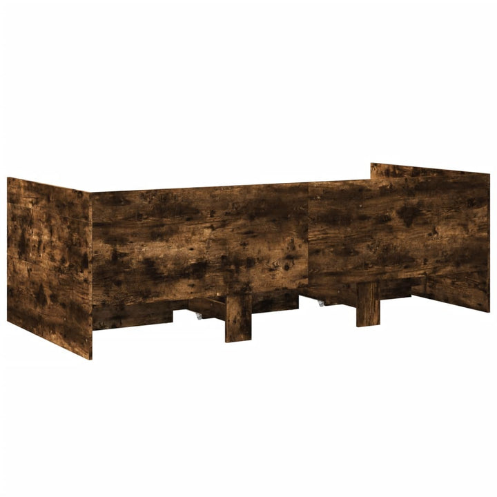 daybed med skuffer uden madras 100x200 cm røget eg