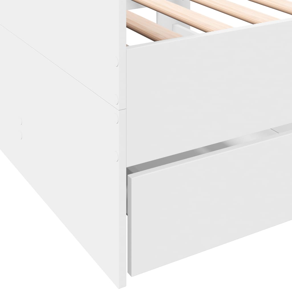 daybed med skuffer uden madras 90x190 cm hvid