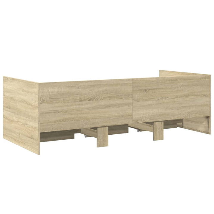 daybed med skuffer uden madras 90x190 cm sonoma-eg