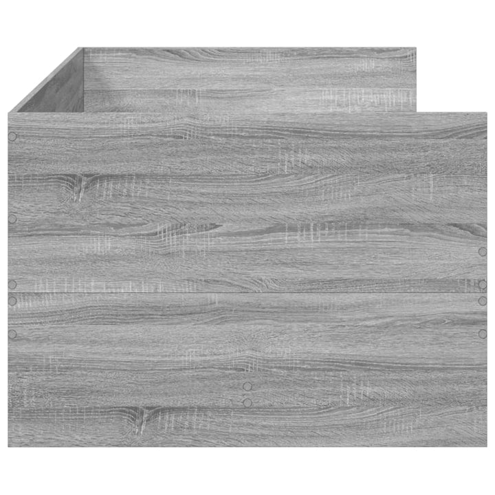 daybed med skuffer uden madras 90x190 cm grå sonoma-eg