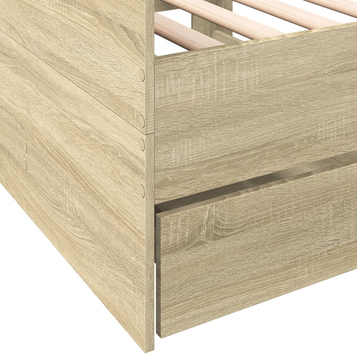 daybed med skuffer uden madras 75x190 cm sonoma-eg