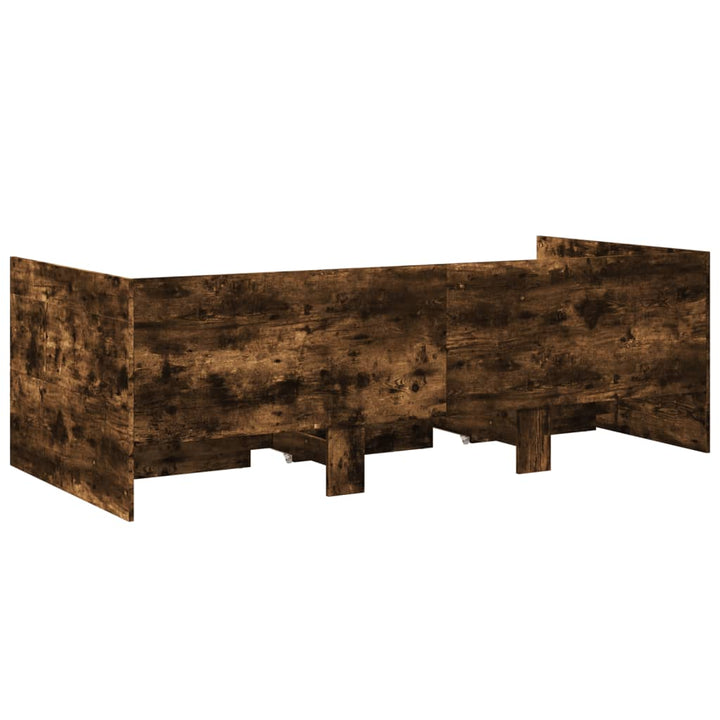 daybed med skuffer uden madras 75x190 cm røget eg