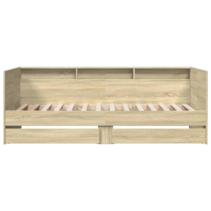 daybed med skuffer uden madras 100x200 cm sonoma-eg