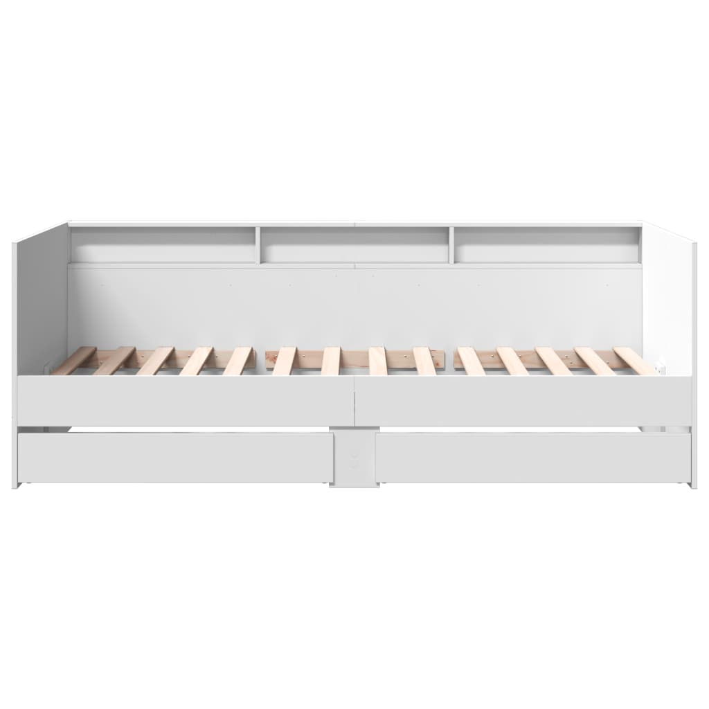 daybed med skuffer uden madras 90x190 cm hvid