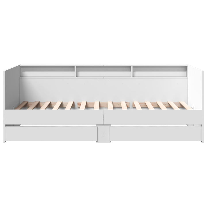 daybed med skuffer uden madras 90x190 cm hvid