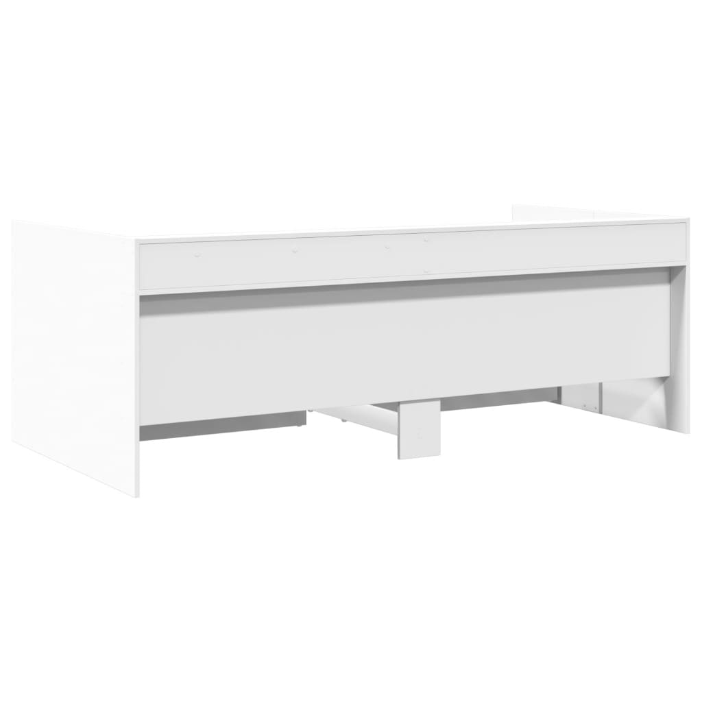 daybed med skuffer uden madras 90x190 cm hvid