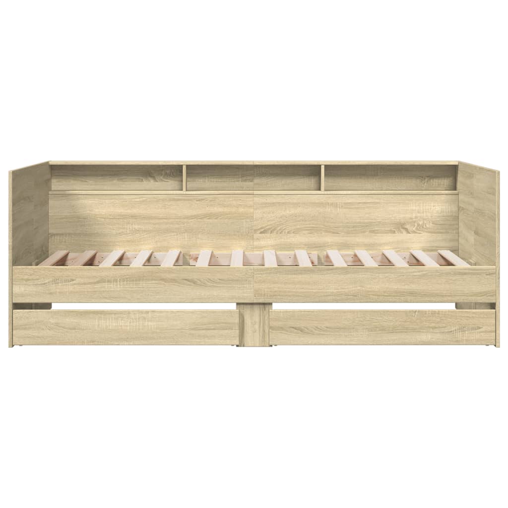 daybed med skuffer uden madras 90x190 cm sonoma-eg