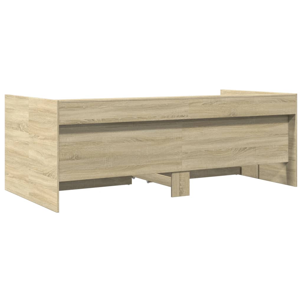 daybed med skuffer uden madras 90x190 cm sonoma-eg